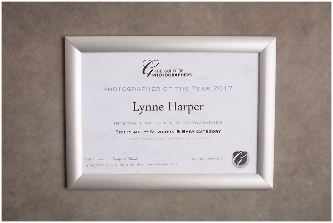 Lynne Harper International Top 3 newborn photographer certificate