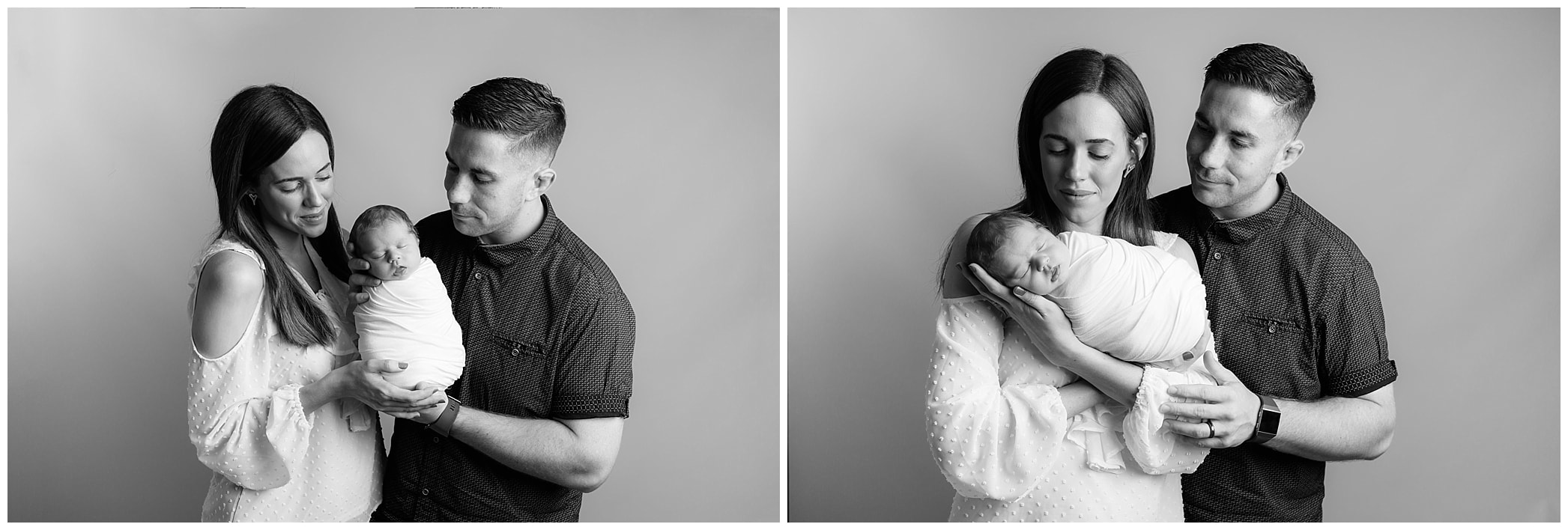 Black and White Parent Images with newborn by Lynne Harper Photography