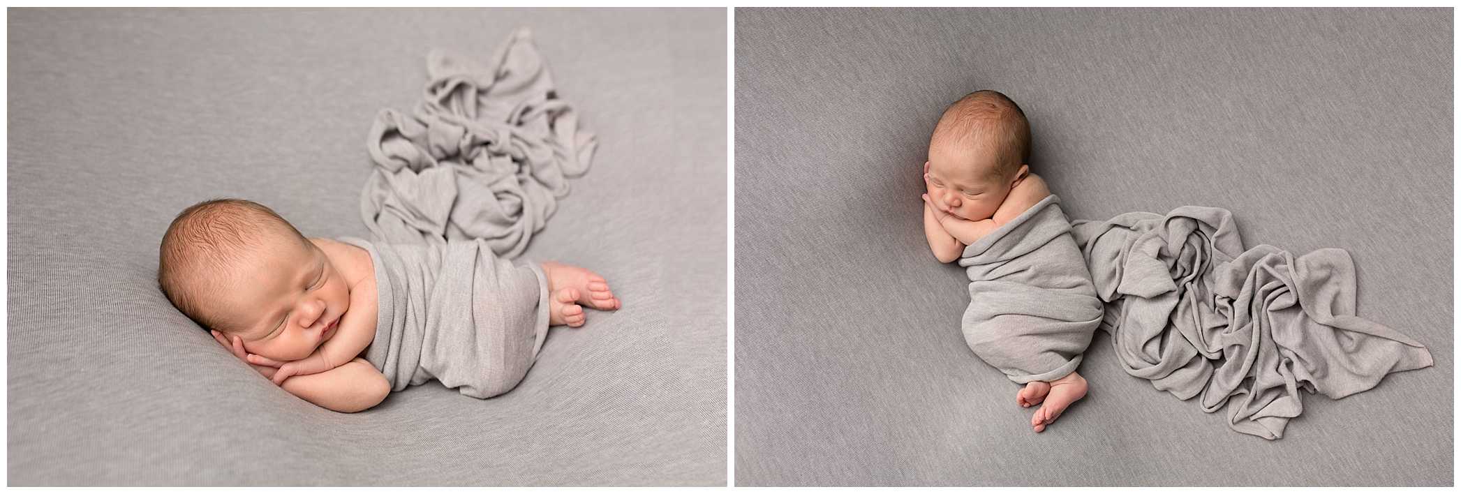 Example of newborn photography side pose by Lynne Harper newborn photographer