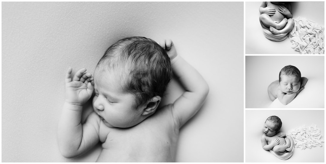 Black and white newborn images by Lynne Harper